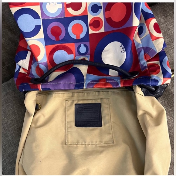 Coach Sateen Shoulder Bag Drawstring Hobo Satchel Handbag Coach Handbags Vintage - Picture 11 of 12